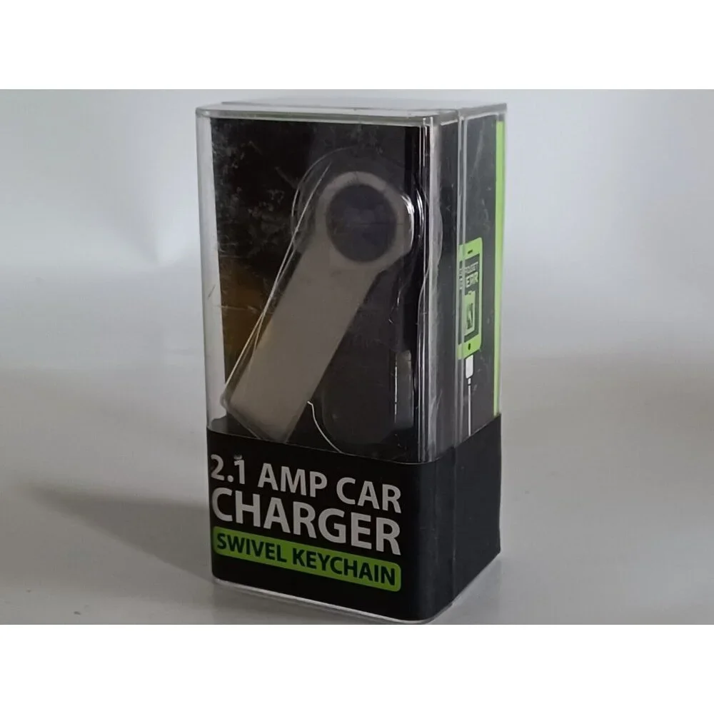Gadget Gear 2.1 Amp Car Swivel Key Charger Chain , Key Holder Plastic Case